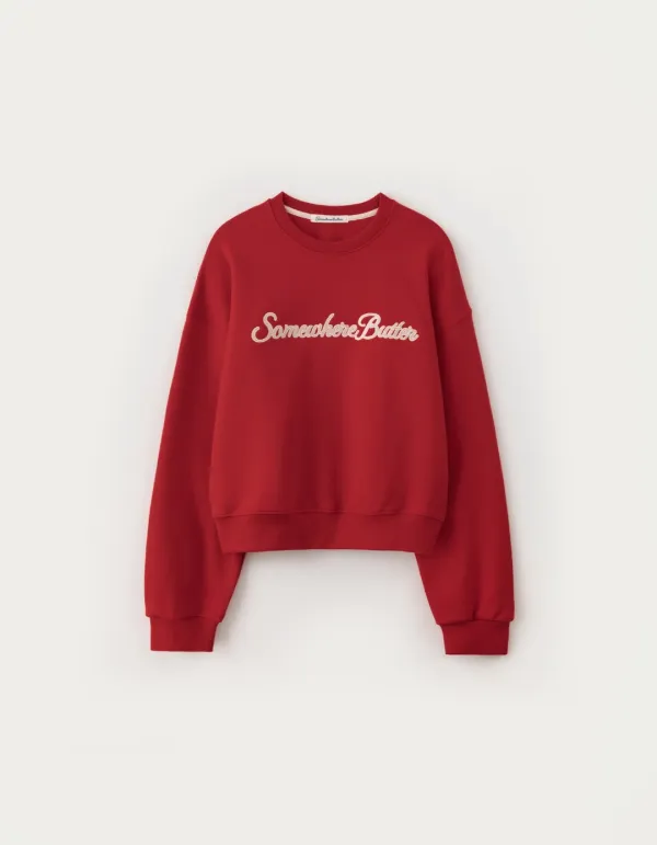 Bold Logo Sweatshirt - Red