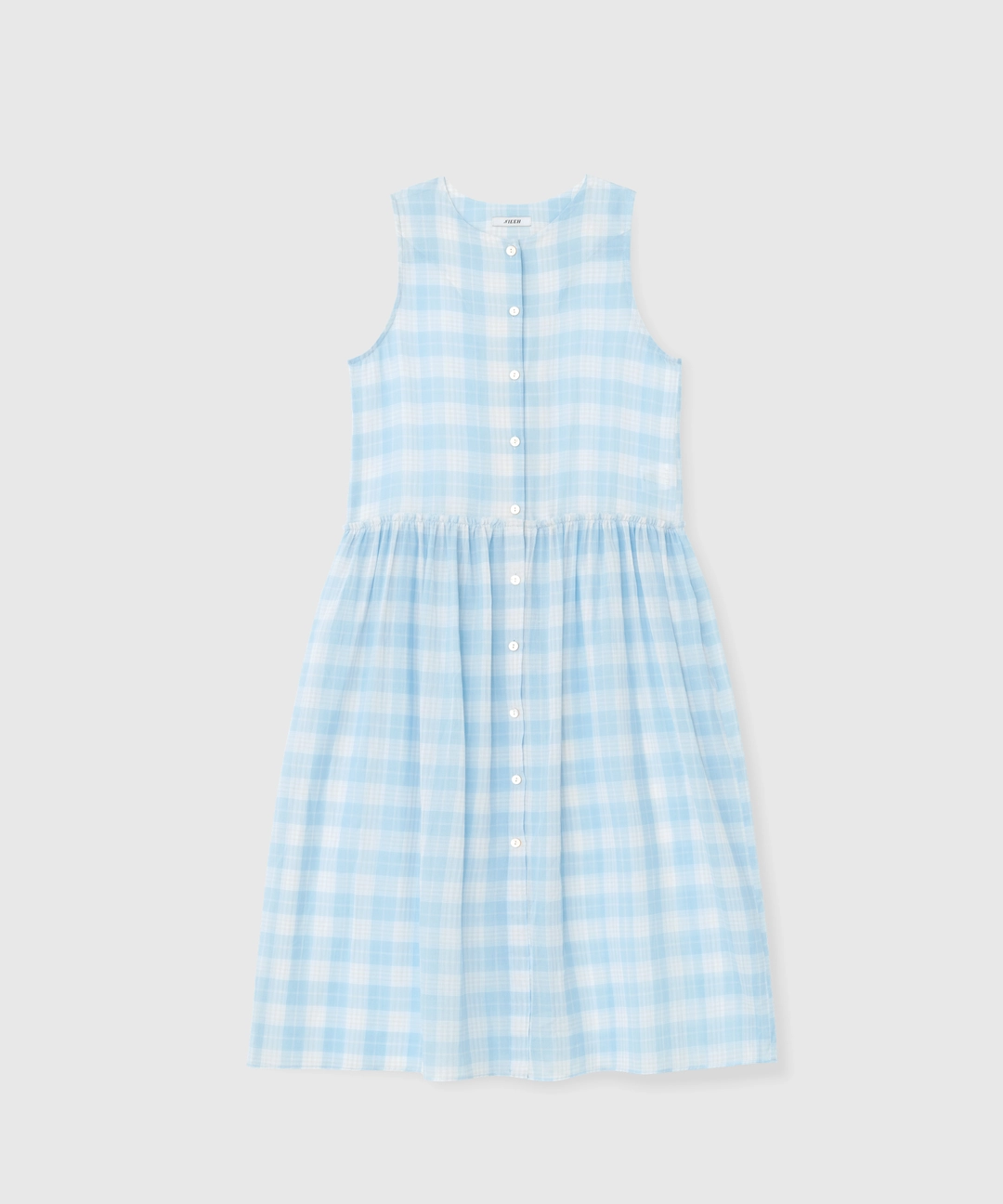 니히 Sheer tartan dress (Sky blue) 상품 이미지 1