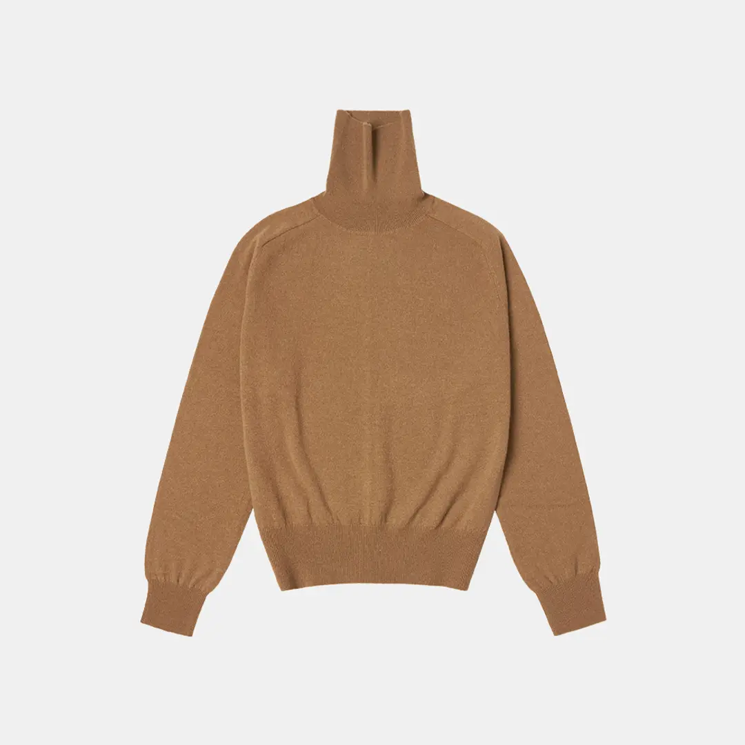 시야쥬 SIKN2129 캐시미어 블렌드 터틀넥 니트_Camel brown 상품 이미지 3