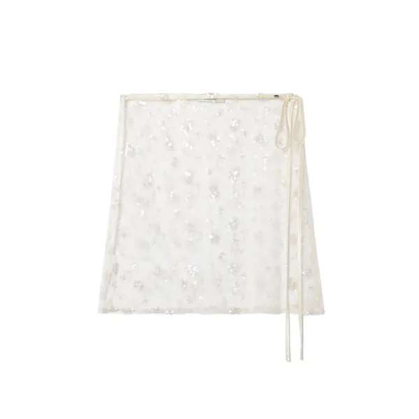 Starry Wrap Skirt_Cream