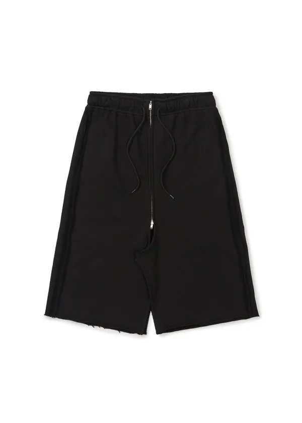 RAW CUT DETAIL JERSEY SKIRT (BLACK)