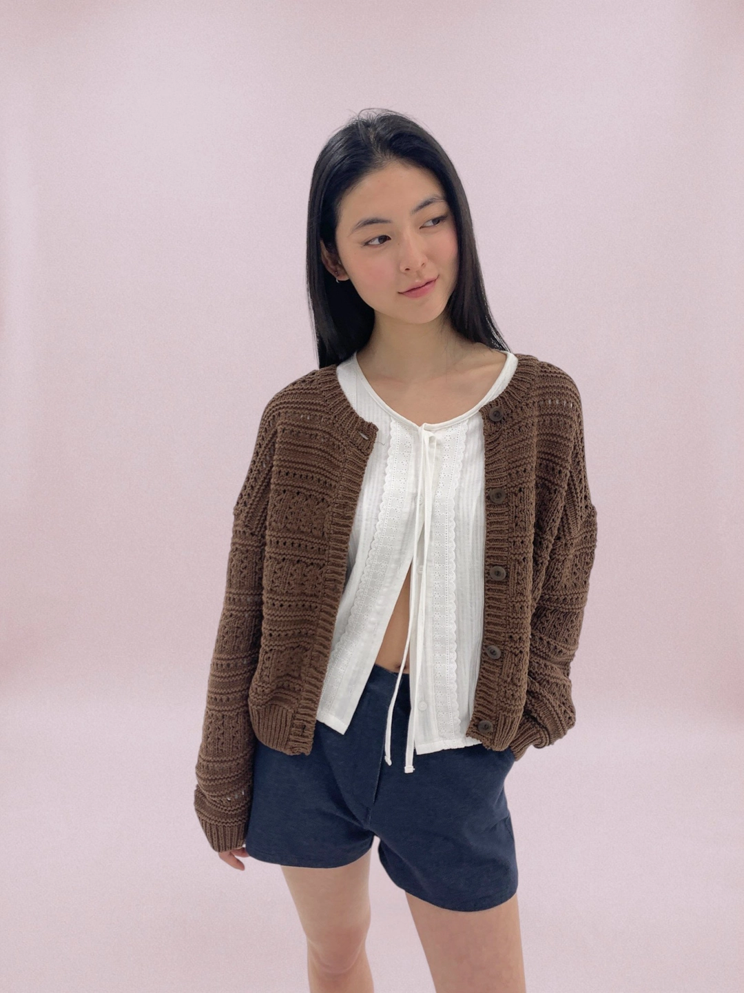 리리수 Bell Cardigan / Brown 상품 이미지 1