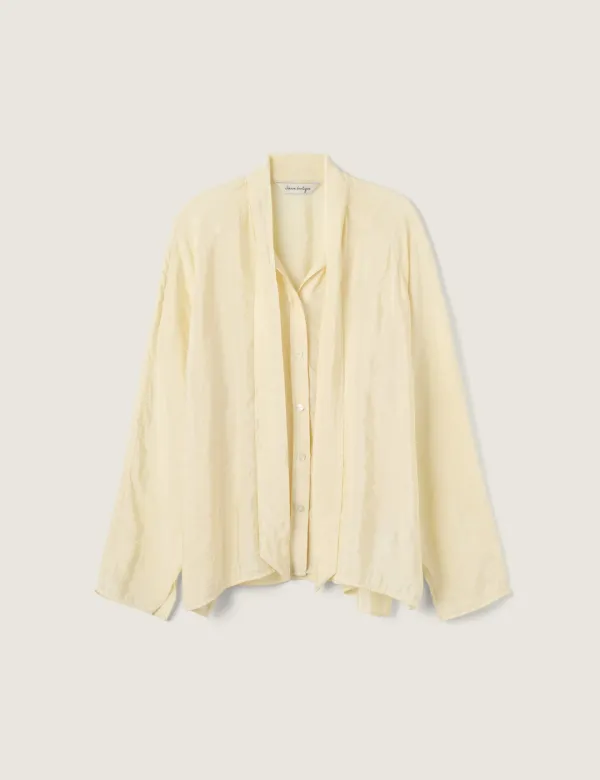 Cecile Tie Blouse (Light Yellow)