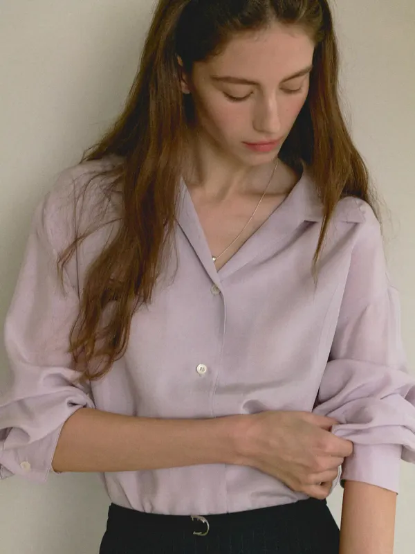 MODAL OPEN WRAP-SHIRTS_2COLOR