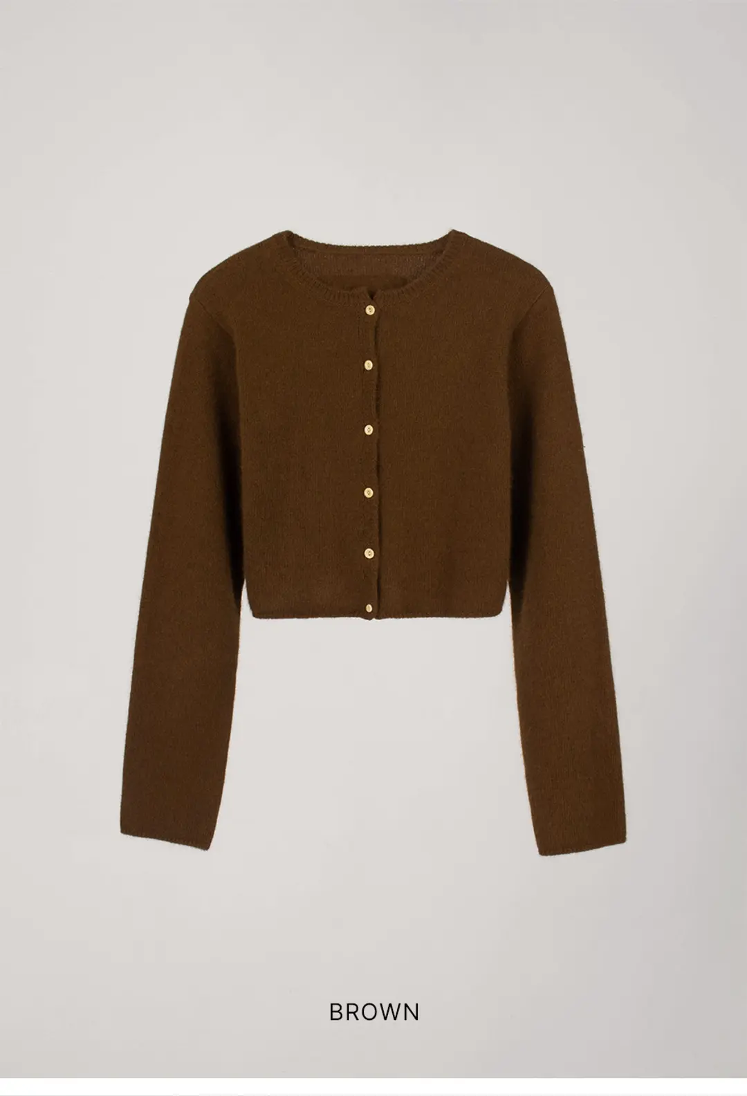오버듀플레어 RACCOON MINI CARDIGAN_BROWN 상품 이미지 3