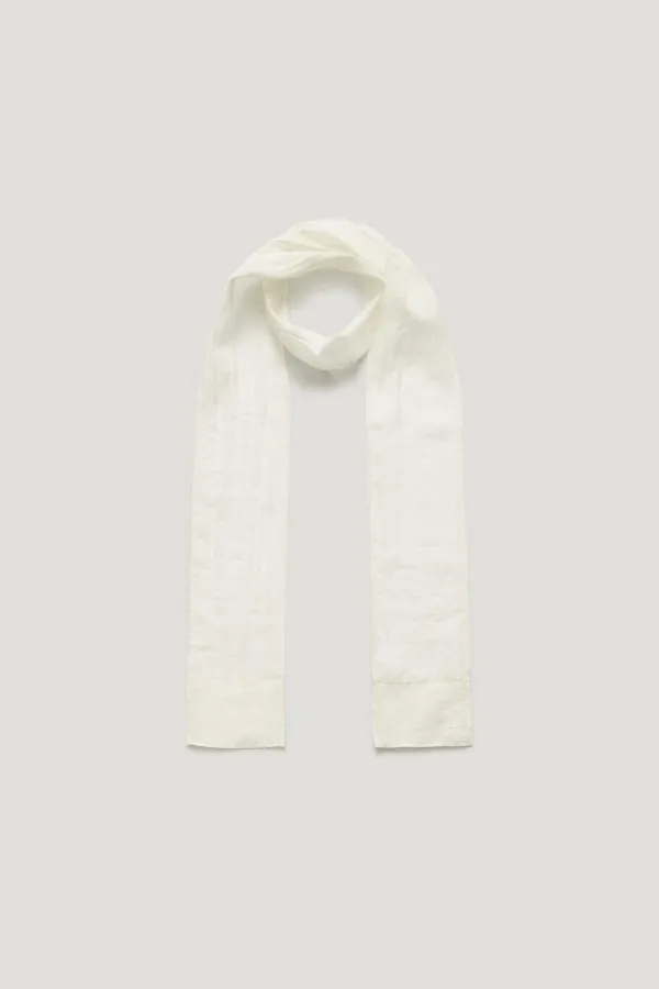 TOVA SHEER EMBROIDERED SCARF_IVORY / ₩49,000  ->  ₩44,100 (10%)
