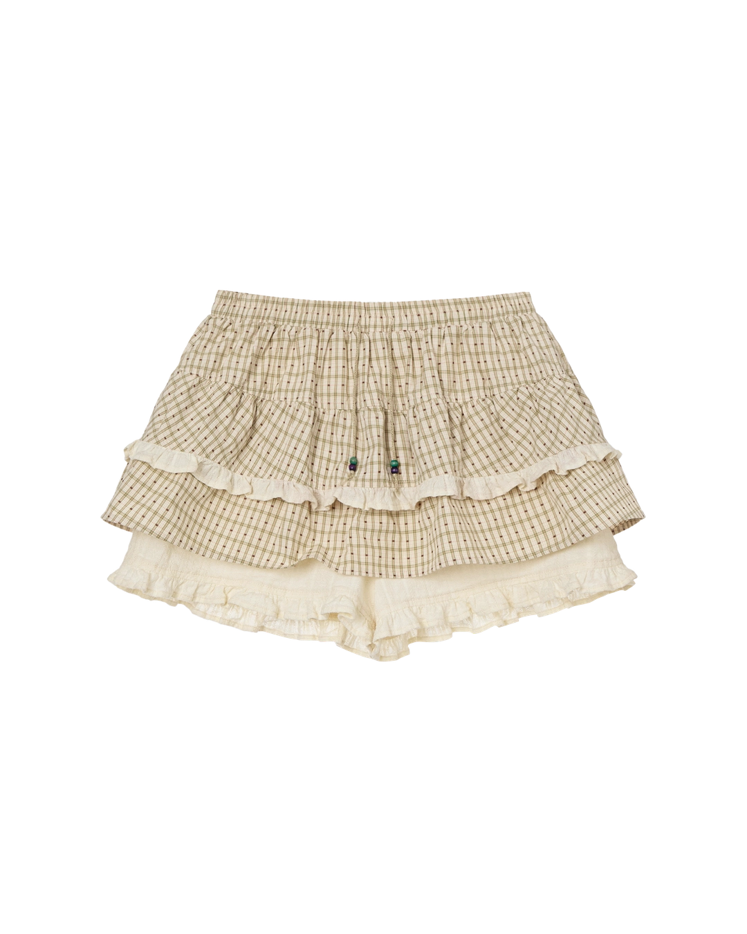 에이이에이이 SKIRT MINI SHORTS [CHECK BEIGE] 상품 이미지 1