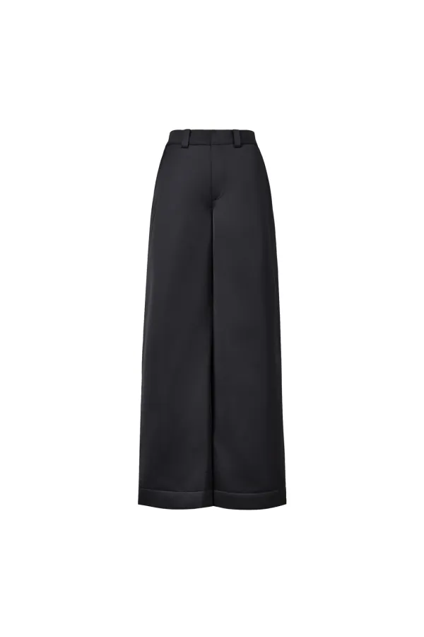 SOFT PADDED WIDE PANTS [CHARCOAL]