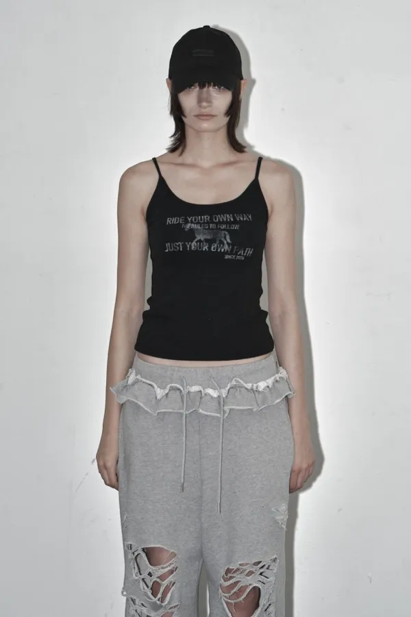 RIDE SLEEVELESS TOP BLACK