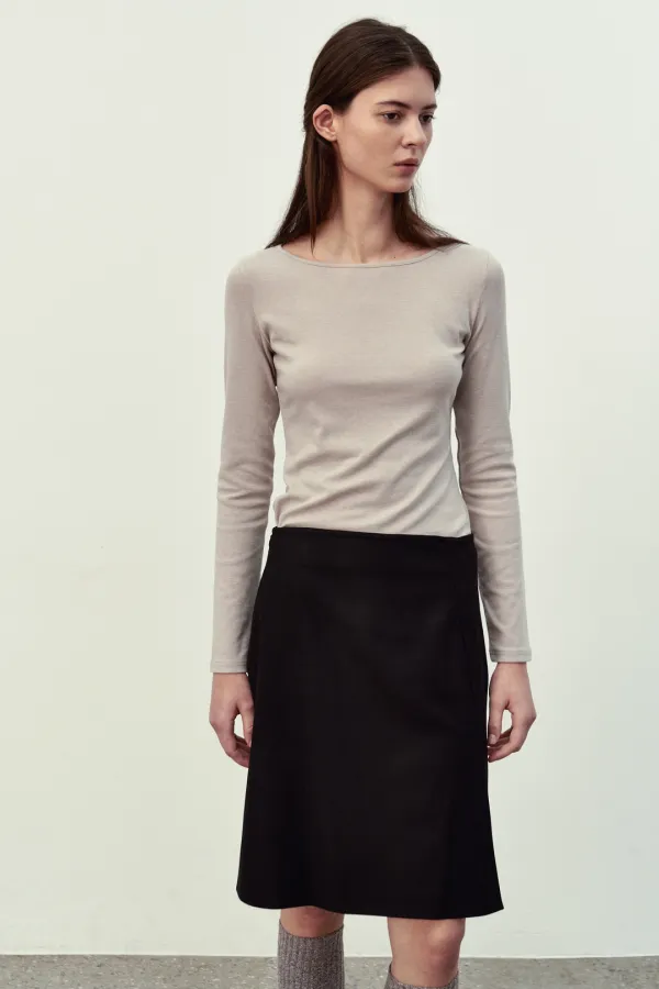 EMMA SOFT WOOL TSHIRTS / TAUPE
