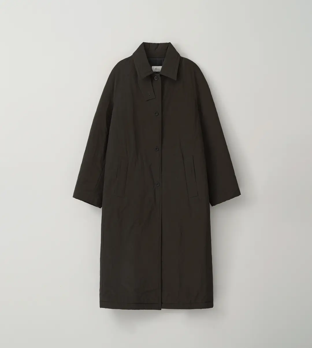 padded balmacaan coat