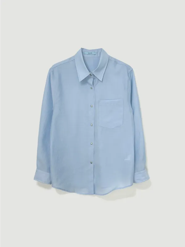 Medal button shirt (스카이블루)