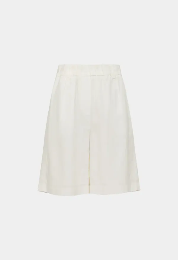 BOB Pleated linen mid shorts