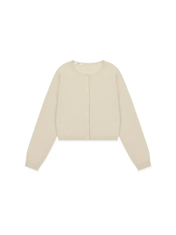 G CLASSIC LOOSE FIT CARDIGAN (BEIGE)