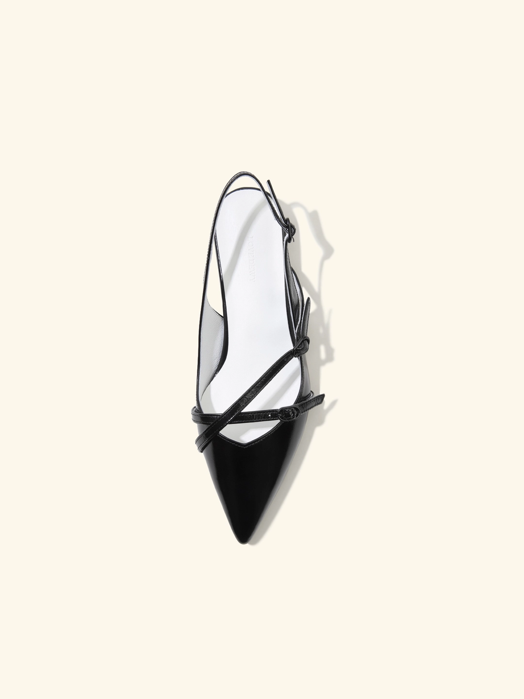 러브듀이 [시크릿특가 @iamdewww ~4/27] Oblique strap slingback / 블랙 상품 이미지 1