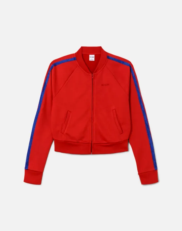 Sunland Track Jacket - Crimson Cobalt