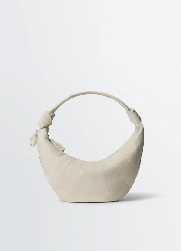 FORTUNE CROISSANT BAG IN ALPACA NUBUCK