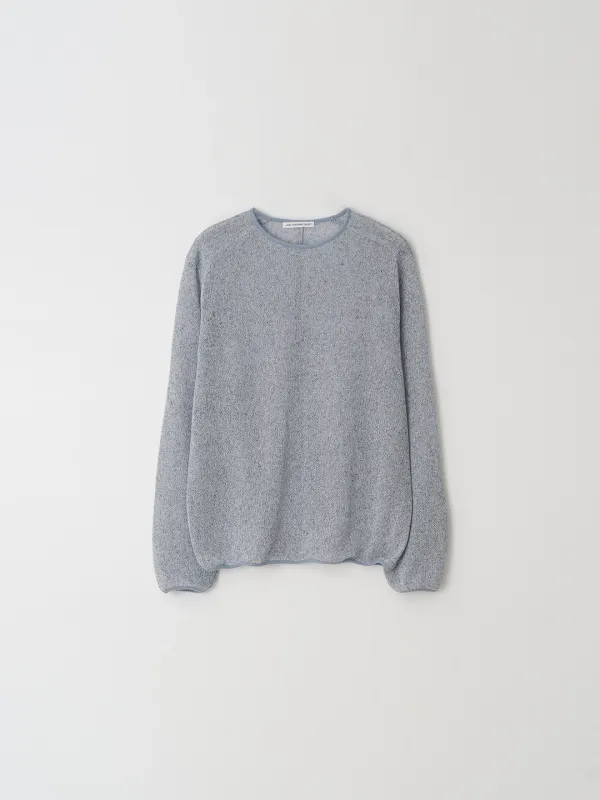 [4th_6/4 예약배송] L\'eau linen sweatshirt_melange blue