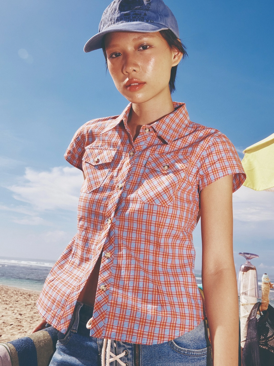센토르 (5/19 예약배송) CHECK HALF SLEEVE SHIRTS_RED 상품 이미지 1