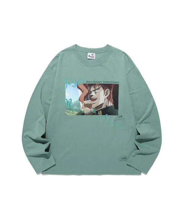 jojo's stardust crusaders kakyoin ls tee [green]