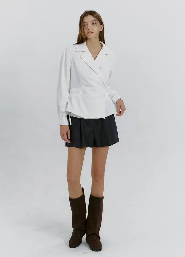 [44-120]  Breebi Tailor Blouse  브리비 테일러 블라우스 (가을-봄-하객룩-오피스룩-출근룩-데이트룩-긴팔블라우스-긴소매-하객블라우스-페미닌-클래식-테일러-카라블라우스-긴팔-자체제작)
