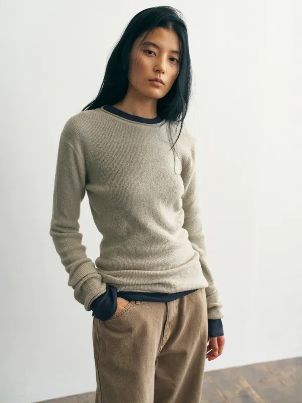 Elena Round Neck Knit_Grayish Beige
