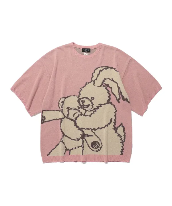 kidnapping big big knit tee[dust pink]