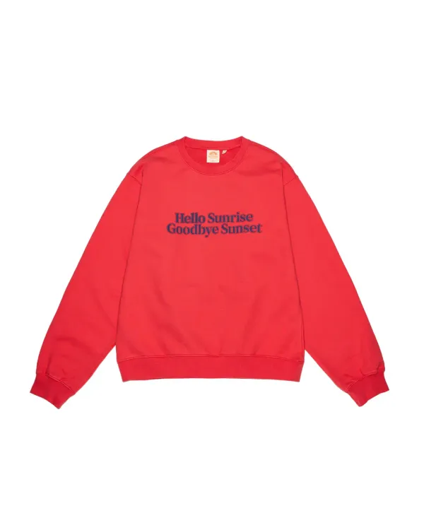 Classic Typo Logo Sweatshirt_Warm Red