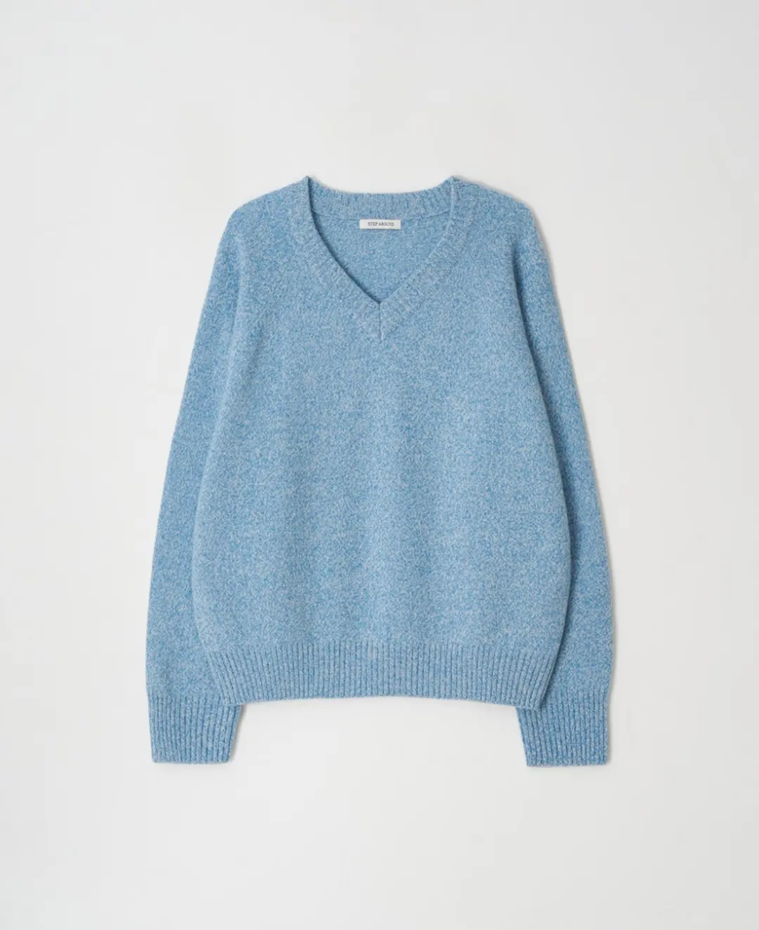 스텝어라운드 [2차] Cashmere reglan v neck knit_SOFT BLUE 상품 이미지 1