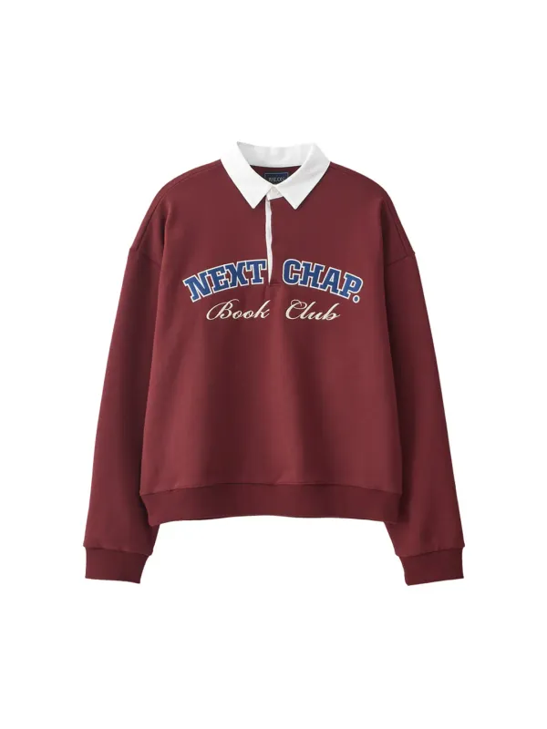 Next Chapter Shirt Collar Sweatshirt_ Burgundy