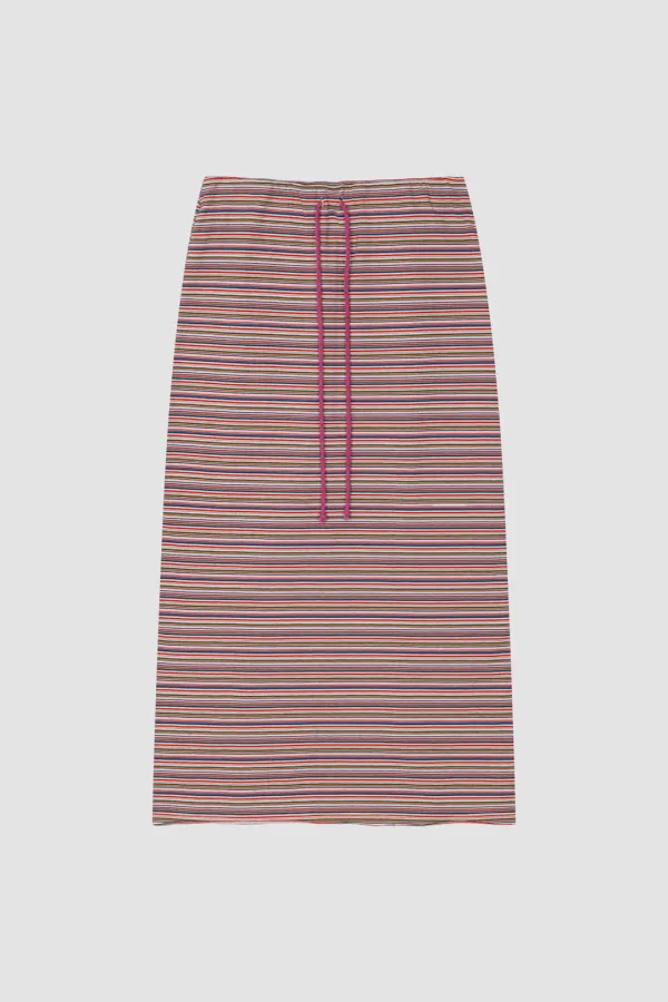 VINTAGE STRIPE MAXI SKIRT_PINK