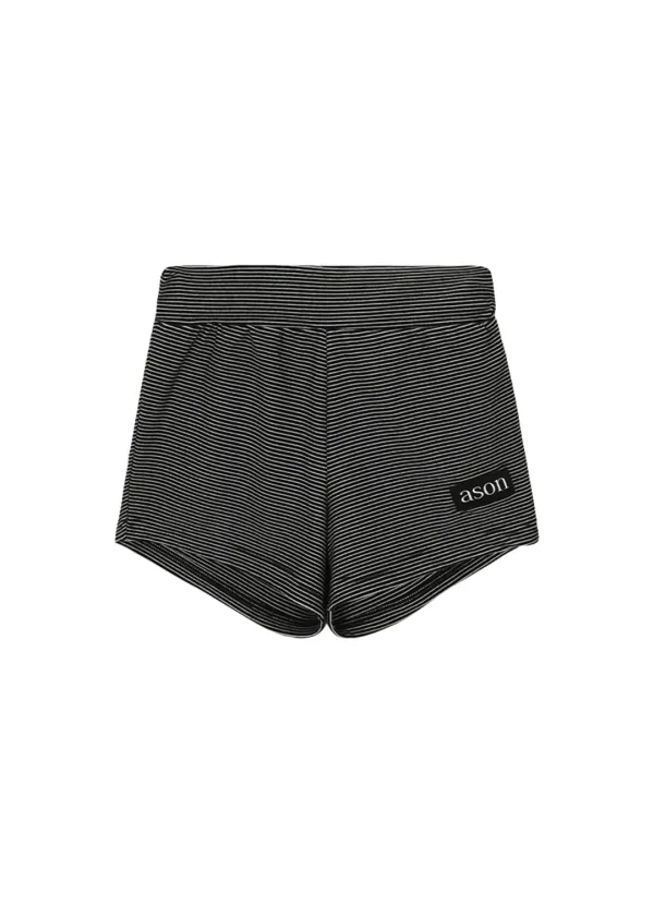 MARU MICRO SHORTS / STRIPE BLACK
