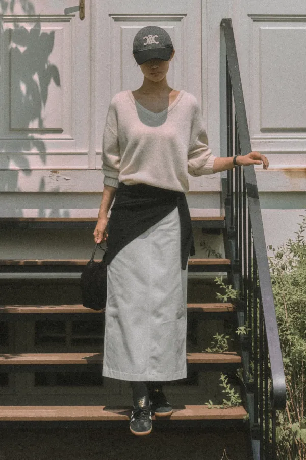 VELOUR CASHMERE SHAWL MUFFLER_BLACK