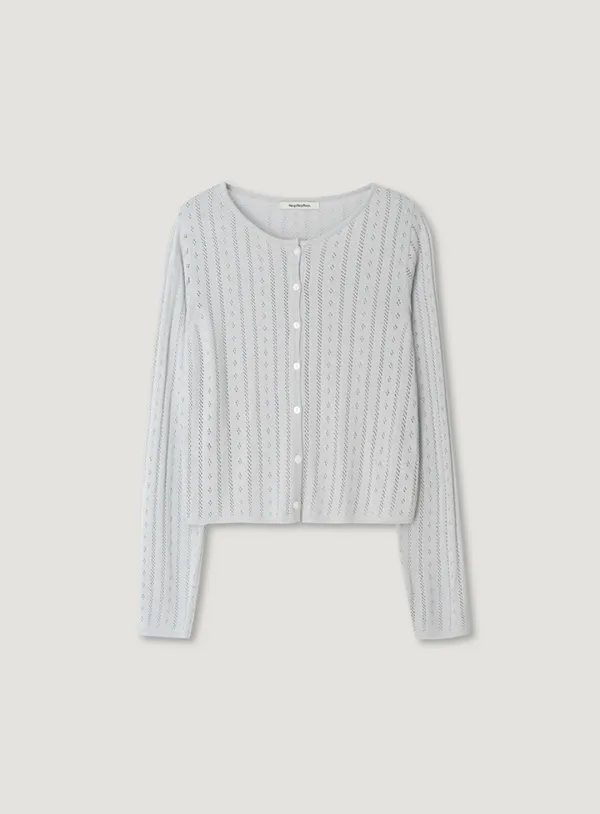 FLO PUNCHING CARDIGAN_LIGHT BLUE
