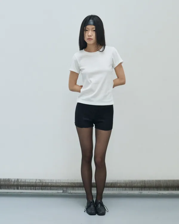 Essential half t-shirt (ivory)