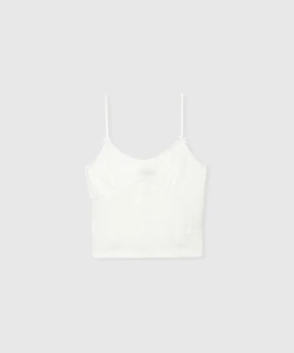 Soft lace cami (White)