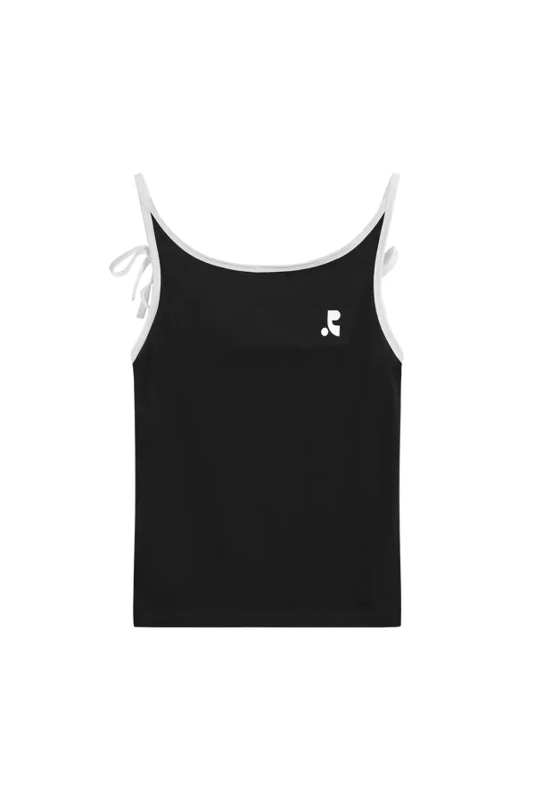 BACK TIE SLEEVELESS - BLACK