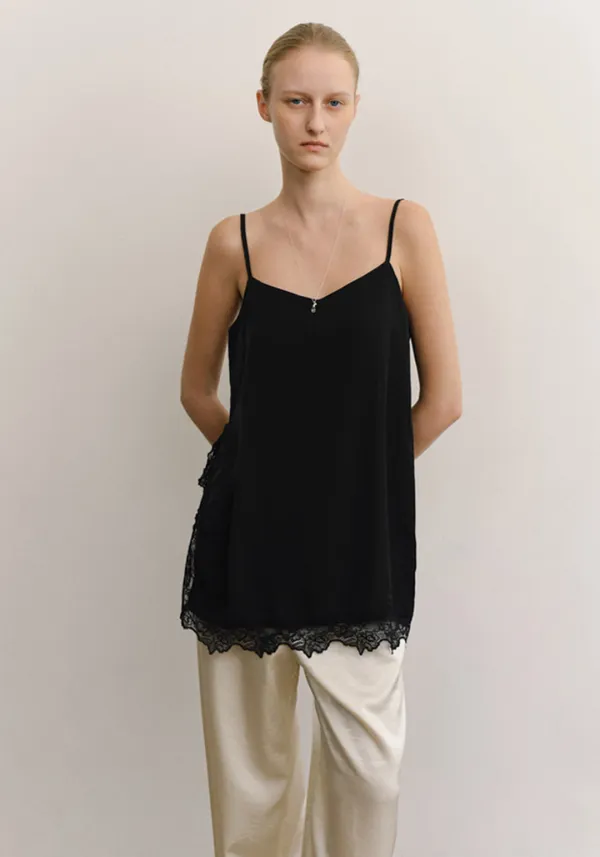 CAROL SATIN LACE TOP_BLACK_OE3C2MSV91BKA