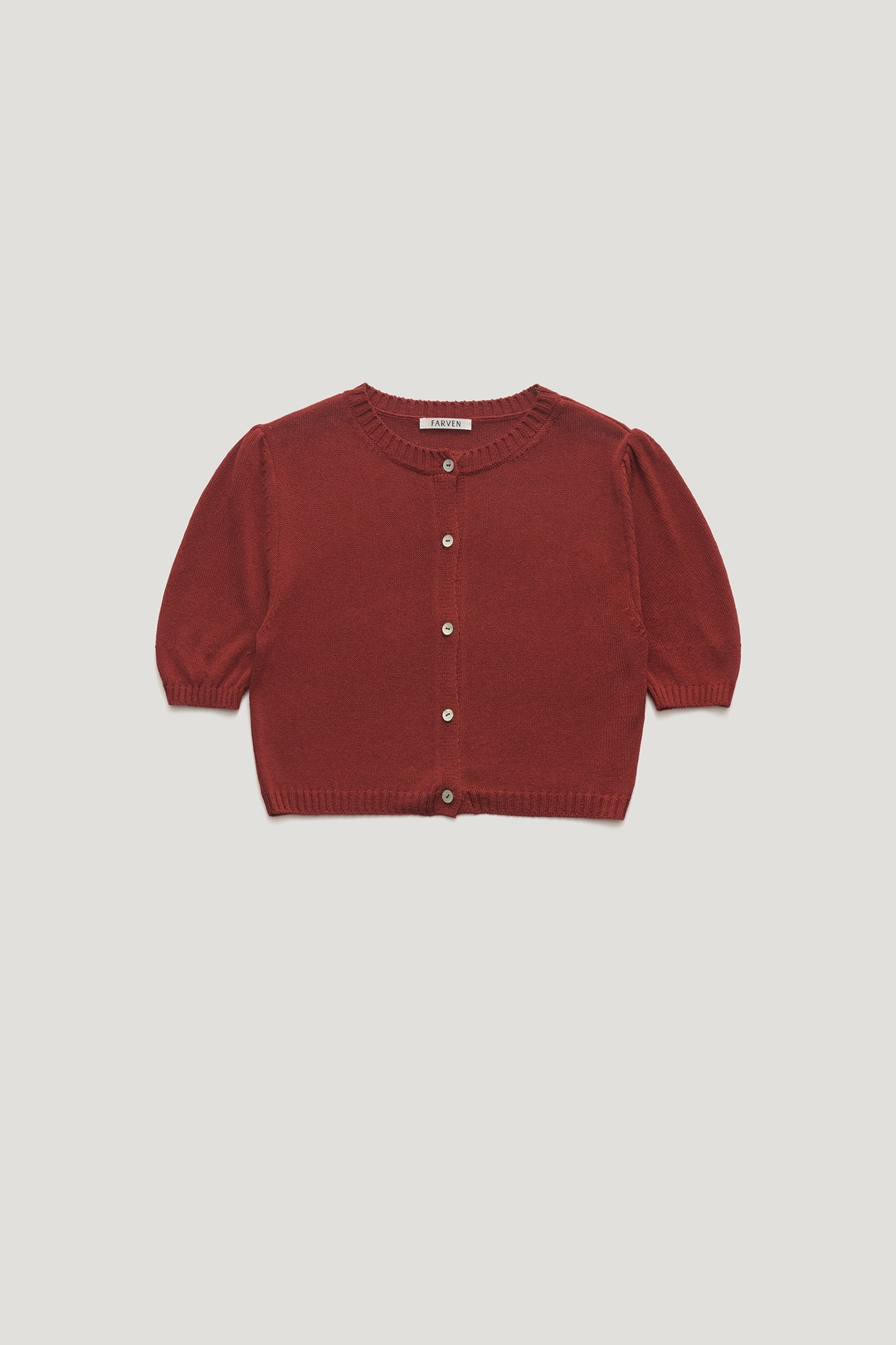 파르벵 TATE LINEN CROP CARDIGAN_TOMATO / ₩122,000 상품 이미지 1