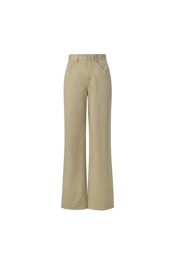 VINTAGE WASHED COTTON PANTS [BEIGE]