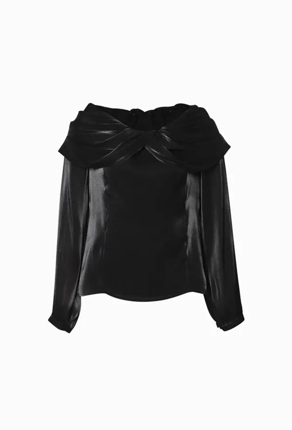 Anais Off-shoulder Blouse (Black)