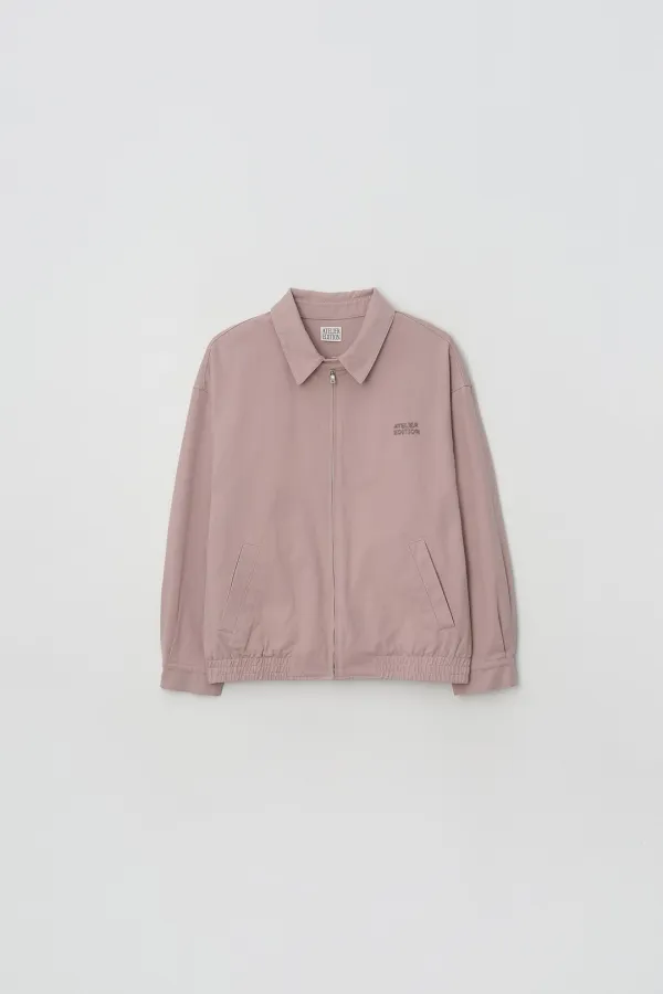 Hand-Embroidered Washed Jacket (pink)