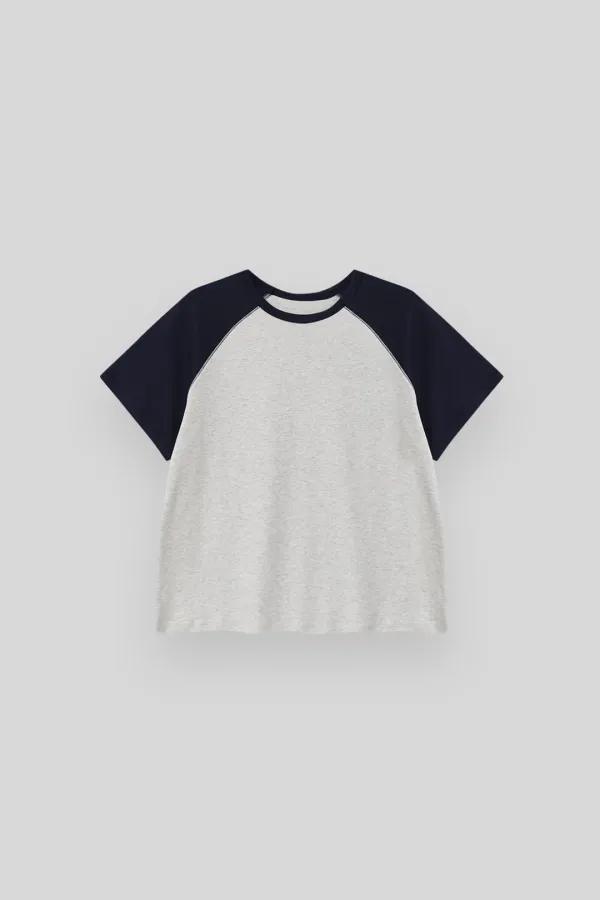 Brume half t-shirt (melange/navy)
