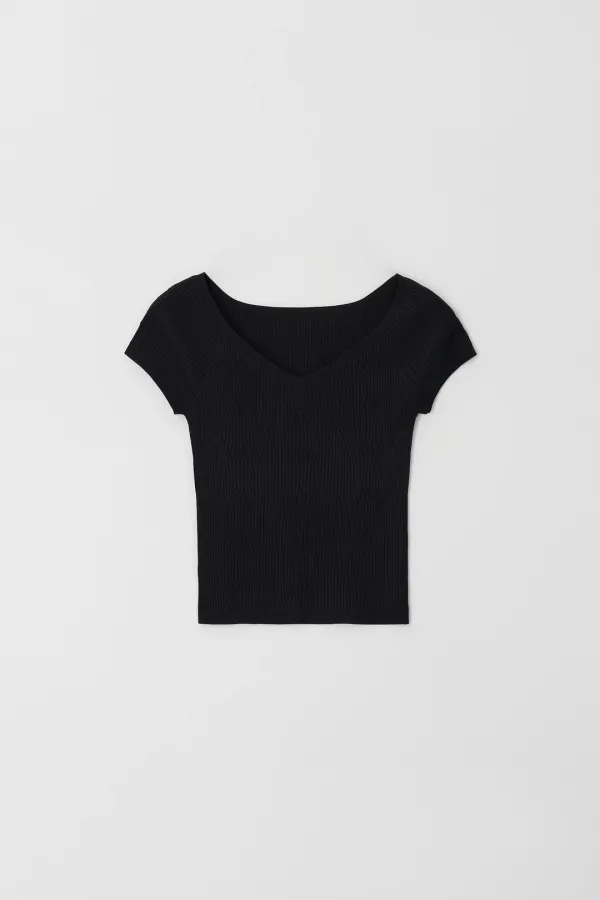 [2nd reorder] camille pointelle knit (black)
