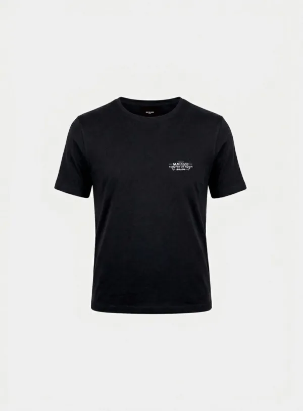 [w-tee26-096] Viper Slim Fit Short Sleeve T-Shirt - Black