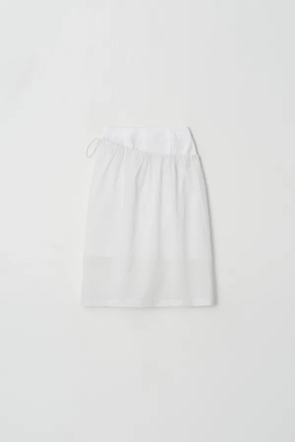 Layered Stripe Skirt (white)