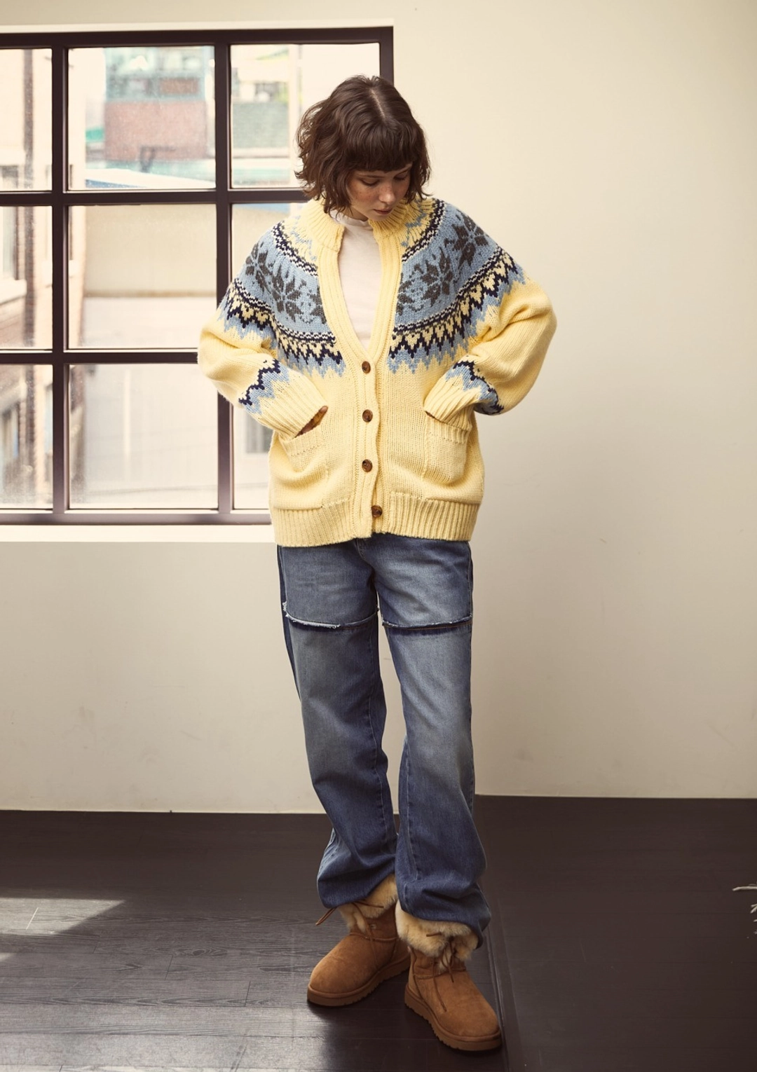 오픈도어 Nordic Salt Cardigan Yellow 상품 이미지 2