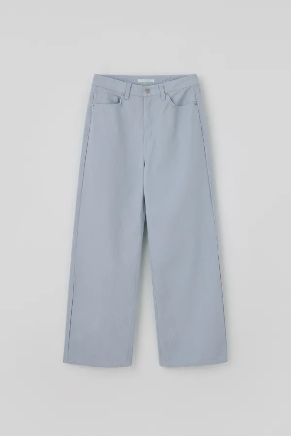 T/T Cotton washed pants (soft blue)
