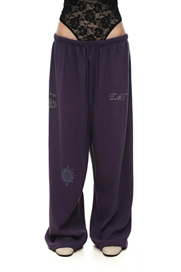 ZODIAC 02 HOTFIX WAFFLE PANTS (PURPLE)