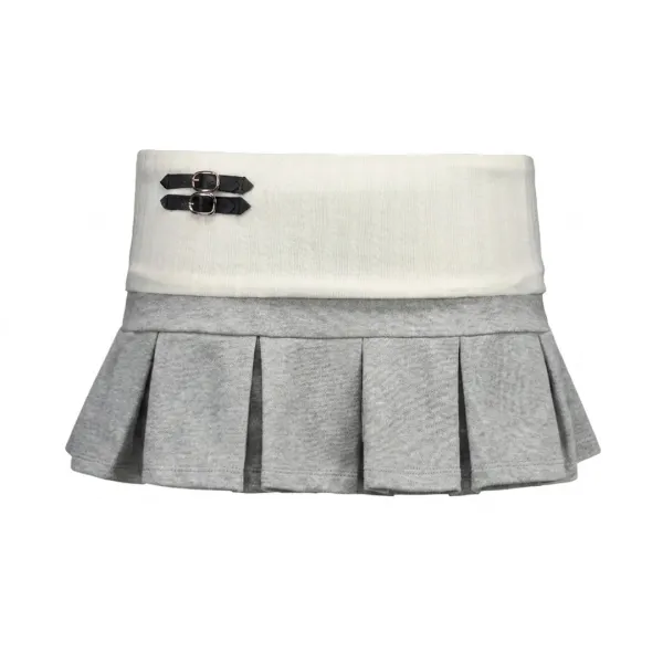 4US BANDING MINI SKIRT [GREY]